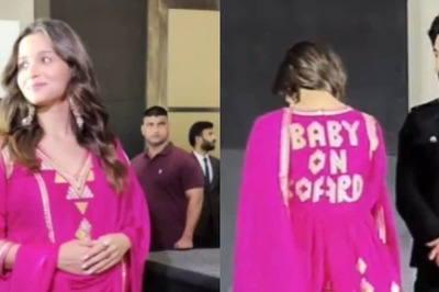Alia Bhatt Dazzles in Pink Sharara With 'Baby on Board' Message at Brahmastra Event; Fans Stunned