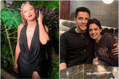 Nia Sharma Invites Aditya Narayan and Wife Shweta Agarwal for Lovely Sunday Dinner on Rose Day