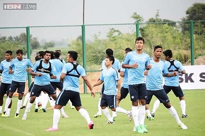 India take on Nepal in international football friendly