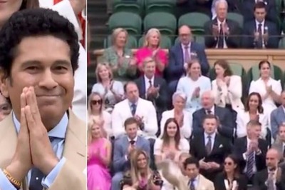 WATCH: Sachin Tendulkar Gets Rousing Reception at Wimbledon Centre Court with Joe Root, Ben Stokes, Pep Guardiola Among Attendees