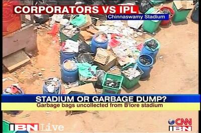 After Gayle storm, garbage piles up at stadium
