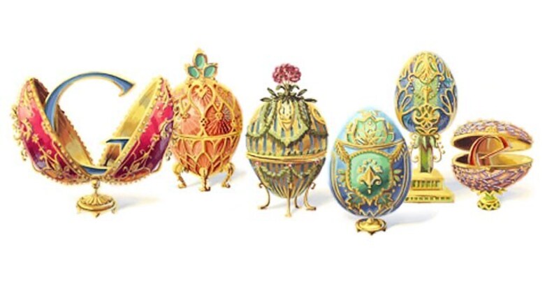 Peter Carl Faberge: Google doodles Easter eggs