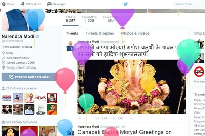 Twitter floats balloons to wish Narendra Modi on his birthday