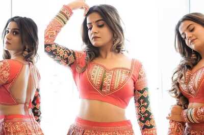 Namratha Gowda's Peach And Yellow Lehenga Is The Perfect Sangeet Outfit