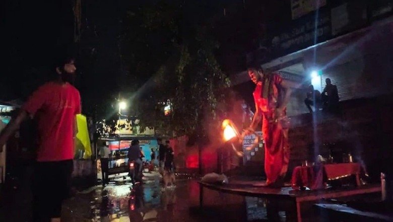 In Varanasi, Ganga Aarti On Road As River Flowing Above Danger Mark