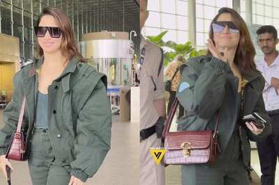Tamannaah Bhatia Slays Airport Style, Opts For Comfy Casuals In A Green Baggy Jacket; Watch