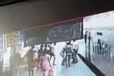 WATCH: RPF Cop Saves Woman And Her Son Who Slipped Trying to Board Moving Train in West Bengal