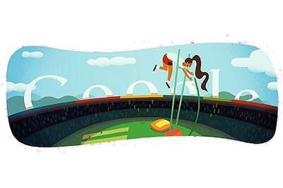 Google doodles London 2012 pole vault