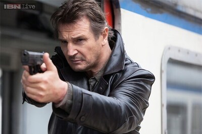 Animal welfare activists protest outside Liam Neeson's home