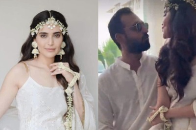 Karishma Tanna-Varun Bangera Haldi: Bride-to-be Sits on Fiance's Lap, Shares Kiss in Mushy Video