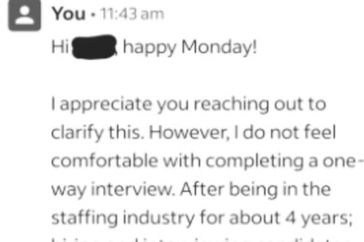 This Job Seeker's Stand Against One-way Interviews Is Oh-So-Relatable