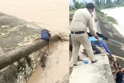 Man Risks His Life to Rescue Dog Stuck in Flooded Dam and Internet is All Praises