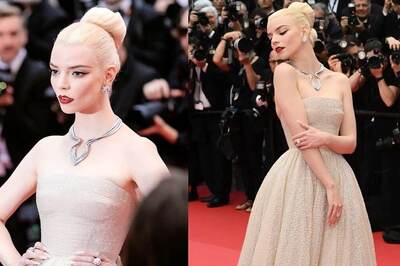 Anya Taylor-Joy Dazzles In Custom Dior Strapless Golden Gown At Cannes 2024