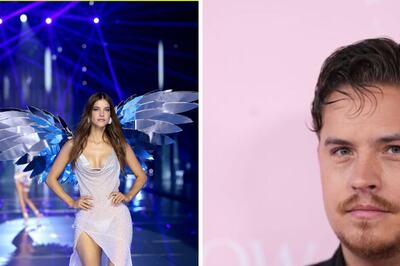 Dylan Sprouse Supports Wife Barbara Palvin At Victoria's Secret Fashion Show With Adorable Pet Cutouts