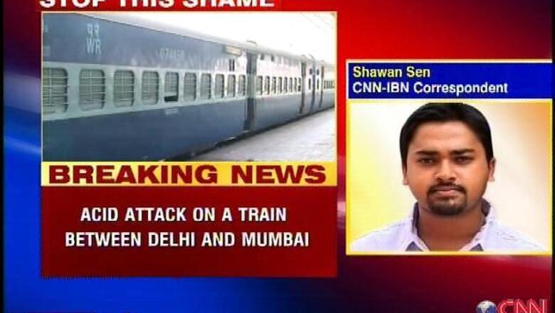 Man throws acid on a girl, her relative on a Delhi-Mumbai train