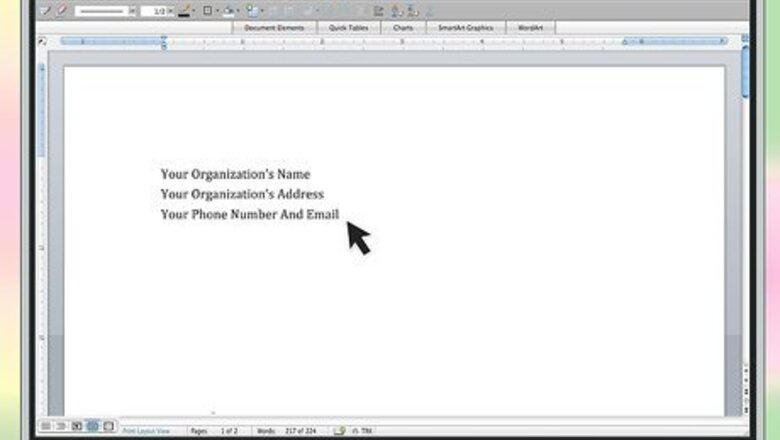 How to Format a Donation Request Letter
