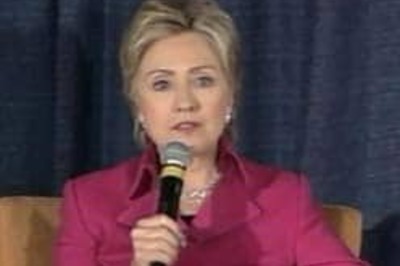 Bush should skip Olympic ceremony: Hillary