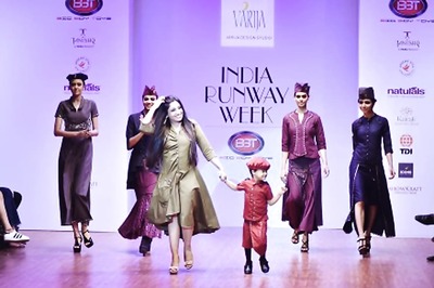5-year-old Battling Down Syndrome Turns Showstopper For Varija Bajaj at India Runway Week