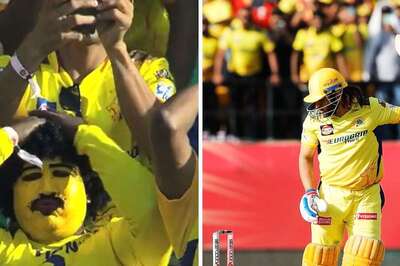 Fans in Yellow Shell-shocked as Harshal Patel Cleans Up MS Dhoni for a Golden Duck: Watch
