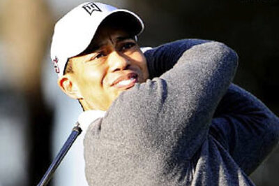 Tiger Woods hitting balls again and working out