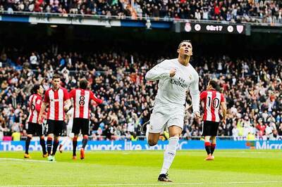 Cristiano Ronaldo scores twice as Real Madrid beat Athletic Bilbao 4-2