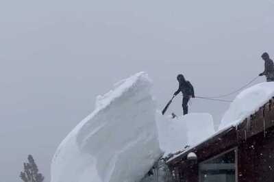 Shocking Clip Shows Giant Ice Block Sliding Down House Roof In California