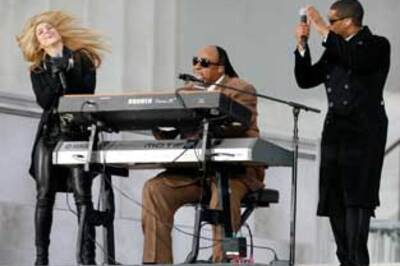 Who makes the Obamas dance? Stevie Wonder!