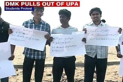 Chennai: Students stage protest at Marina beach against Lankan war crimes
