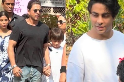 Shah Rukh Khan Greets Fans With A Namaste, Aryan Khan Smiles As They Cast Their Vote In Mumbai | Watch