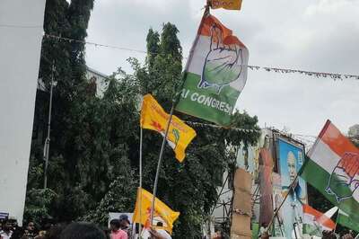 TDP Flags Spotted At Congress' Victory Celebrations In Hyderabad