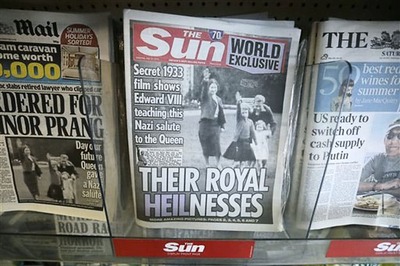 Tabloid publishes images of Queen Elizabeth-II giving Nazi salute as a child