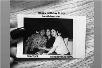 Suhana Khan Wishes Happy Birthday to 'Best Friends' Shah Rukh Khan and Shanaya Kapoor with Throwback Pic