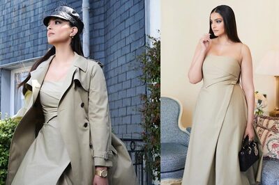 Sonam Kapoor Looks Chic and Elegant in Beige Dress and Trench Coat for the Dior Paris Haute Couture Show
