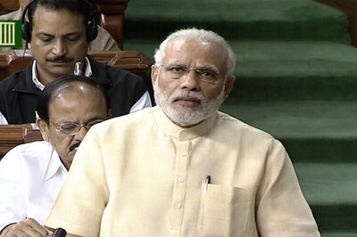 Modi uses Indira, Rajiv speeches to target Congress, also seeks its help for GST