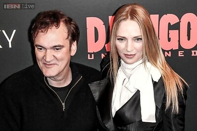 Uma Thurman, Quentin Tarantino fuel romance rumours as they are caught kissing on a dinner date