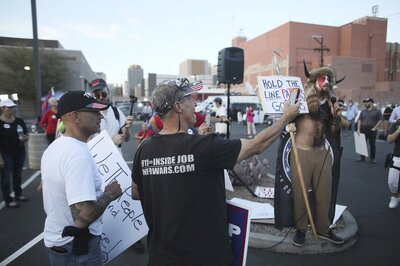 Trump And Biden Protesters Duel Outside Vote-counting Centers in Cliffhanger US Election