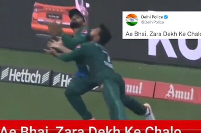 Pakistani Fans Furious as Delhi Police Mock Shadab Khan's Messy Collision in Asia Cup Final