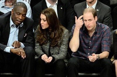 Snapshot: Prince William, wife Kate Middleton meet Beyonce Knowles and Jay Z at NBA game