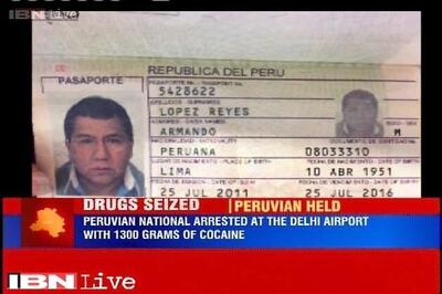 Peruvian national was arrested at Delhi Airport with cocaine worth Rs 6.5 crores