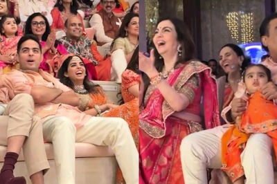 Akash Ambani, Anand Piramal Bond at Anant-Radhika's Wedding Function, Mukesh Ambani Holds Granddaughter Close