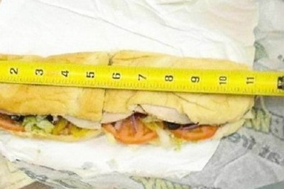 Sacrilege! Subway's 'footlong' found inch shorter