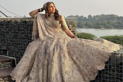 Sanjay Leela Bhansali’s Niece Sharmin Segal’s Bridal Lehenga Featured An Opulent 12 Foot Long Train