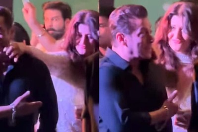 Salman Khan's Reaction After Ex Sangeeta Bijlani Playfully Punches Him at Eid Party Goes Viral; Watch