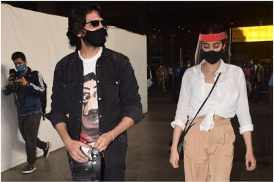 Janhvi Kapoor and Kartik Aaryan Spotted at Airport Returning from Goa Holiday