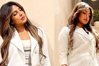 Priyanka Chopra Looks Stunning in Blue Chikankari Pant-Suit; See Pics