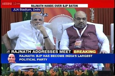 Live: Rajnath Singh hands over BJP President post to Amit Shah