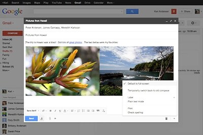 Gmail users can soon compose emails in full-screen
