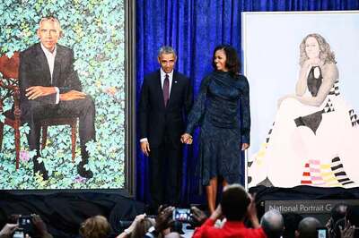 Barack Obama Unveils Official Portraits, Jokes About Wife's 'Hotness'