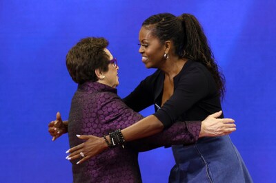 Michelle Obama Hails Billie Jean King as US Open Celebrates 50 years of Equal Prize Money