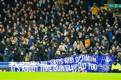 Section Of Everton Fans Leave Seats During Game In Protest